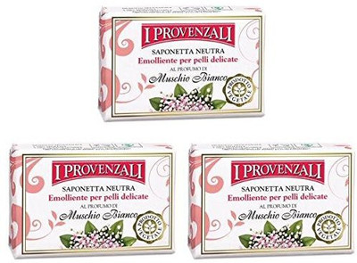 

I Provenzali "saponetta Neutra Emolliente" Emollient Neutral Soap, White Musk Scent(100 g, Pack of 3)
