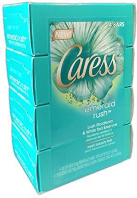

Caress Emerald Rush Lush Gardenia & White Tea Essence 4 Pk. X 2, 8 Total Soap(297.9 g, Pack of 4)