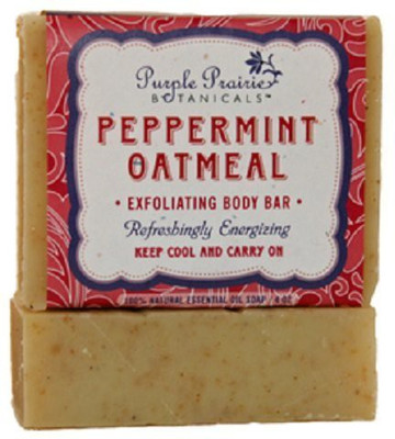 

Purple Prairie Botanicals Peppermint On Oatmeal Soap Bar - 3 Pack(100 g, Pack of 3)