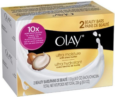 

Olay Beauty Bar Soap - Ultra Moisture With Shea Butter - Two Bars Per Package(113.36 g, Pack of 2)