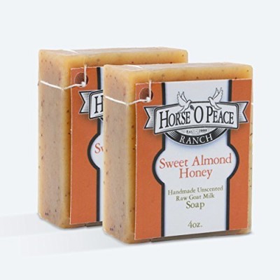 

Horse 'O Peace Ranch Handmade Herbal 100% Raw Goat Milk Sweet Almond Honey Soap(127.53 g, Pack of 2)