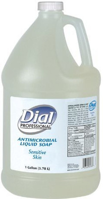Dial 724696 Light Floral Clear Antimicrobial Sensitive Skin Liquid Hand Soap, Bottle(3785.41 ml, Pack of 4)