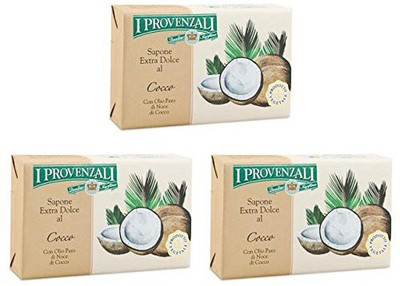 

I Provenzali "cocco" Extra Gentle Soap, Coconut Scent(150 g, Pack of 3)