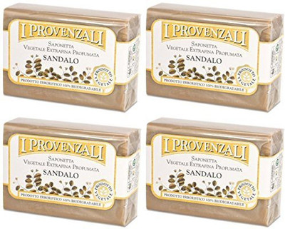 

I Provenzali "sandalo" Vegetable Perfumed Soapandalwood Scent(100 g, Pack of 4)