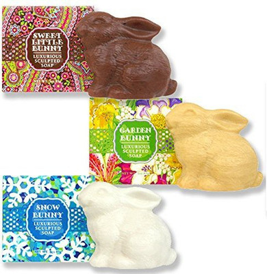 

Zm Modern Design Bunny Rabbit Luxurious Shea Butter Sculptured Soap Gift Set(85 g, Pack of 3)