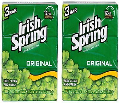 

Irish Spring Deodorant Bar Soap, Original Scent, 6-pack(106.275 g, Pack of 6)