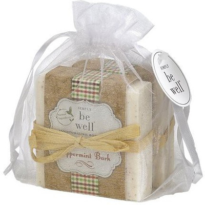 

Simply Be Well Hand Crafted Organza Bag 2 Piece Peppermint Bark Soap(113.36 g)