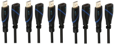 

C&E TV-out Cable High Speed HDMI Cable Male to Female (10 Feet) with Ethernet Supports 1.4 60AWG, 6D and Audio Return, UltraHD 4K Ready, Latest Specification Cable, (5 Pack)(Black, For Xbox, 3.048 m)