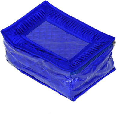 

Kuber Industries " Locker Jewellery Kit, Box In Velvet Quilted Material With 12 Pouches Makeup Vanity Box(Blue)