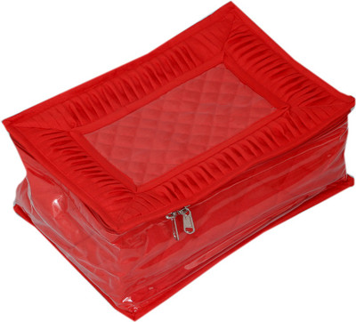 

Kuber Industries Locker Jewellery Kit, Box In Velvet Quilted Material With 12 Pouches Makeup Vanity Box(Red)