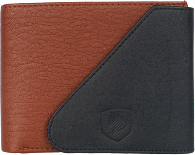 

LANDER Men Tan, Black Artificial Leather Wallet(4 Card Slots)
