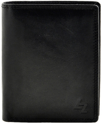 

Leather Zentrum Men Black Genuine Leather Wallet(10 Card Slots)