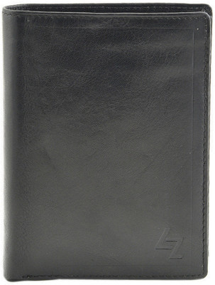 

Leather Zentrum Men Black Genuine Leather Wallet(10 Card Slots)