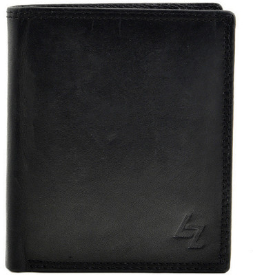 

Leather Zentrum Men Black Genuine Leather Wallet(5 Card Slots)