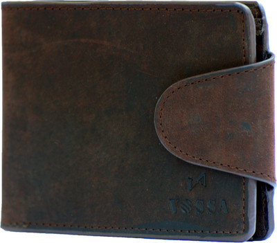 

Vossa Men Brown Genuine Leather Wallet(5 Card Slots), Dark brown