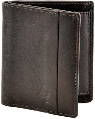 

Leather Zentrum Men Brown Genuine Leather Wallet(4 Card Slots)