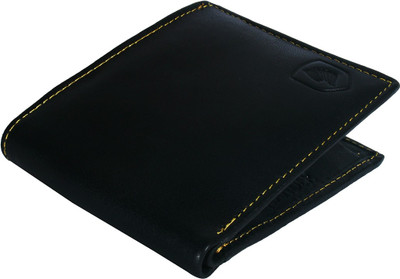 

LANDER Men Black Genuine Leather Wallet(4 Card Slots)