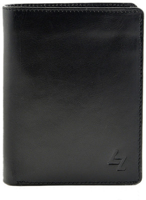 

Leather Zentrum Men Black Genuine Leather Wallet(8 Card Slots)