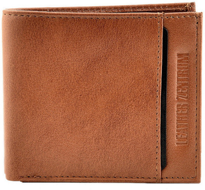 

Leather Zentrum Men Tan Genuine Leather Wallet(10 Card Slots)