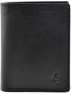 

Leather Zentrum Men Black Genuine Leather Wallet(6 Card Slots)