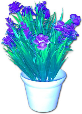 

CraftVilla FLW0002 Green, Blue Assorted Artificial Flower with Pot(5.5 inch, Pack of 1)