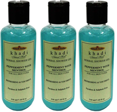 

Khadi Natural Herbs Pappermint with Menthol Shower Gel (Paraben & Sulphate Free)(630 ml, Pack of 3)
