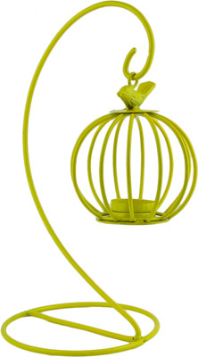 

Brahmz Bird Cage Iron 1 - Cup Tealight Holder Set(Yellow, Pack of 1)