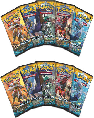 

Switch Control Pokemon cards Sun & Moon 10 Booster Packs(Multicolor)