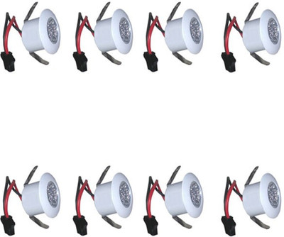 

Glazo Glazo 1 watt LED COB/Spot/Button Light warm white (Yellow) pack of 8 Recessed Ceiling Lamp