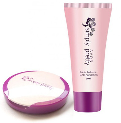 

Avon Anew Simply Pretty Shine-no-More Pressed Powder & Gel Foundation (Medium Beige)(Set of 2)
