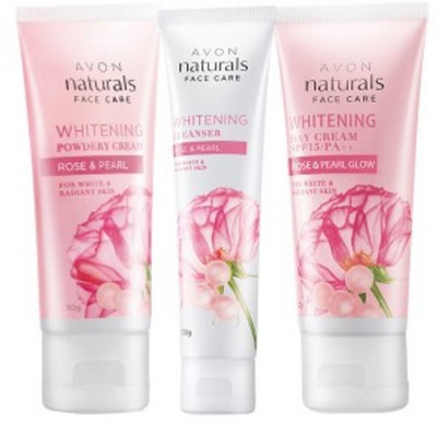 

Avon Anew Naturals Rose & Pearl(day cream + night cream + cleanser)(Set of 3)