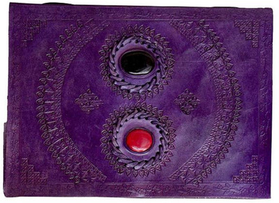 

ININDIA A5 Diary(Real Vintage Hunter Leather Handmadepaper Notebook Diary For office Home to Write Poem Daily Update - Size (H) 10x(L) 7, Blue)