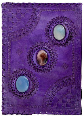 

ININDIA A5 Diary(Real Vintage Leather Handmadepaper Notebook Diary For office Home to Write Poem Daily Update - Size of (H) 10x(L) 7, Blue)
