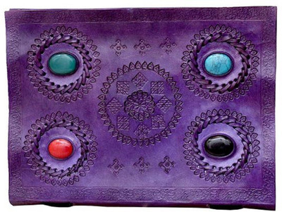 

ININDIA A5 Diary(Real Vintage Hunter Handmadepaper Notebook Diary For office Home to Write Poem Daily Update - (H) 10*(L) 7, Blue)