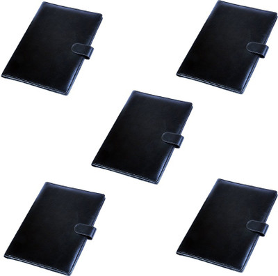 

COI Faux Leather Black Faux Leather File Folder / Document Folder(Set Of 5, Black)