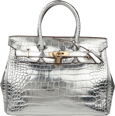 

Pink Rose Hand-held Bag(Silver)