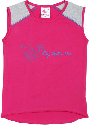 Softcare Girls Casual Cotton Blend Tunic Top(Dark Blue, Pack of 1) Softcare Girls Casual Cotton Blend Tunic Top(Dark Blue, Pack of 1)