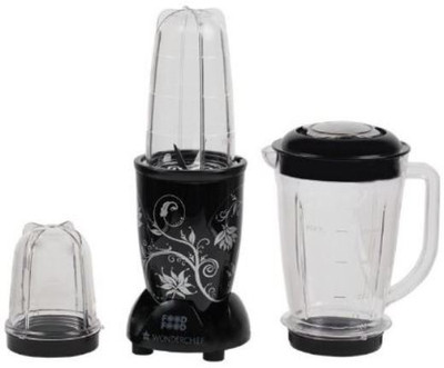 

Wonderchef NUTRIBLEND WITH JAR 400 W Mixer Grinder(Black, 3 Jars)