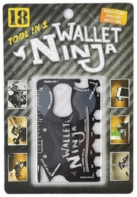 

POWERNRI Wallet Ninja 18 Multi-utility Knife(Black)