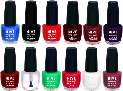

Nive Colour Blast Nail Lacquer (Set of 12 Nail Polish) 1105201756 Multicolor(Pack of 12)