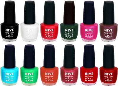 

Nive Colour Blast Nail Lacquer (Set of 12 Nail Polish) 1105201749 Multicolor(Pack of 12)