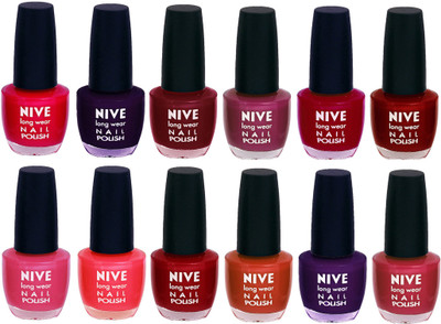 

Nive Colour Blast Nail Lacquer (Set of 12 Nail Polish) 1105201714 Multicolor(Pack of 12)