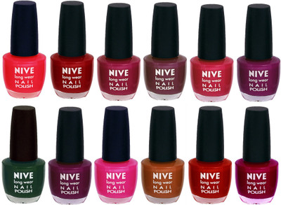 

Nive Colour Blast Nail Lacquer (Set of 12 Nail Polish) 1105201731 Multicolor(Pack of 12)