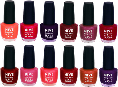 

Nive Colour Blast Nail Lacquer (Set of 12 Nail Polish) 1105201713 Multicolor(Pack of 12)