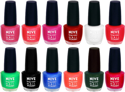 

Nive Colour Blast Nail Lacquer (Set of 12 Nail Polish) 1105201764 Multicolor(Pack of 12)