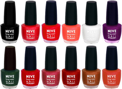 

Nive Colour Blast Nail Lacquer (Set of 12 Nail Polish) 1105201754 Multicolor(Pack of 12)