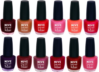 

Nive Colour Blast Nail Lacquer (Set of 12 Nail Polish) 1105201709 Multicolor(Pack of 12)