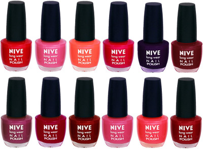 

Nive Colour Blast Nail Lacquer (Set of 12 Nail Polish) 1105201711 Multicolor(Pack of 12)