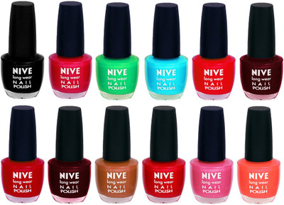 

Nive Colour Blast Nail Lacquer (Set of 12 Nail Polish) 1105201703 Multicolor(Pack of 12)