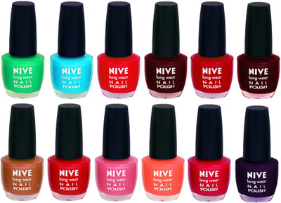 

Nive Colour Blast Nail Lacquer (Set of 12 Nail Polish) 1105201704 Multicolor(Pack of 12)
